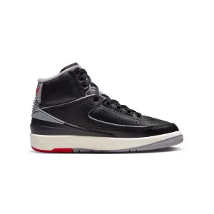Kid's Air Jordan 2 'Black Cement' Smooth Outsole Cool Running