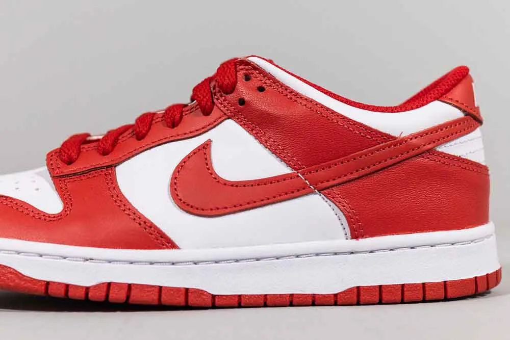 Cushion Heel Ultra-soft wear Nike Dunk Low 'White and University Red' (GS)