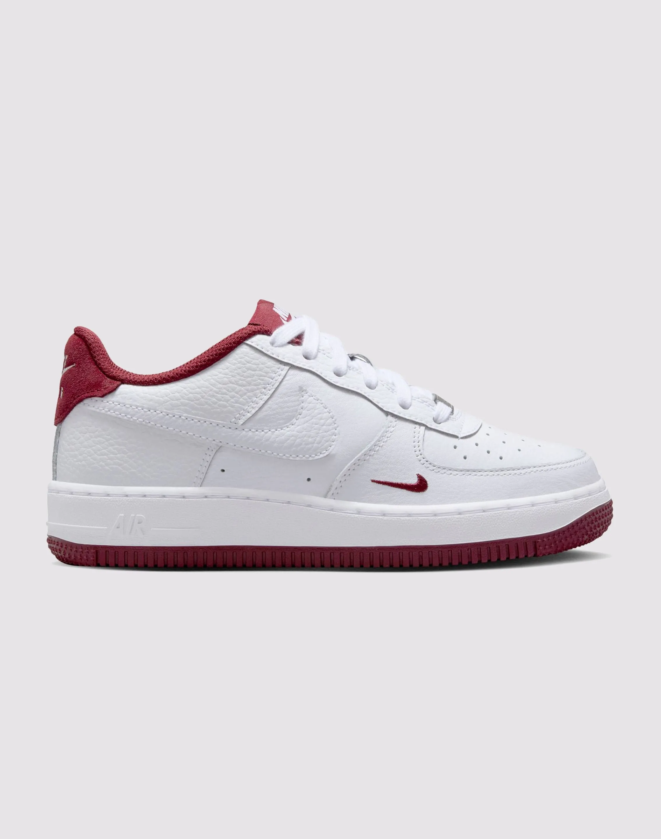 Breathable mesh panel Dynamic Midsole Nike Air Force 1 Grade School Boys'&nbsp;"White/Team Red"