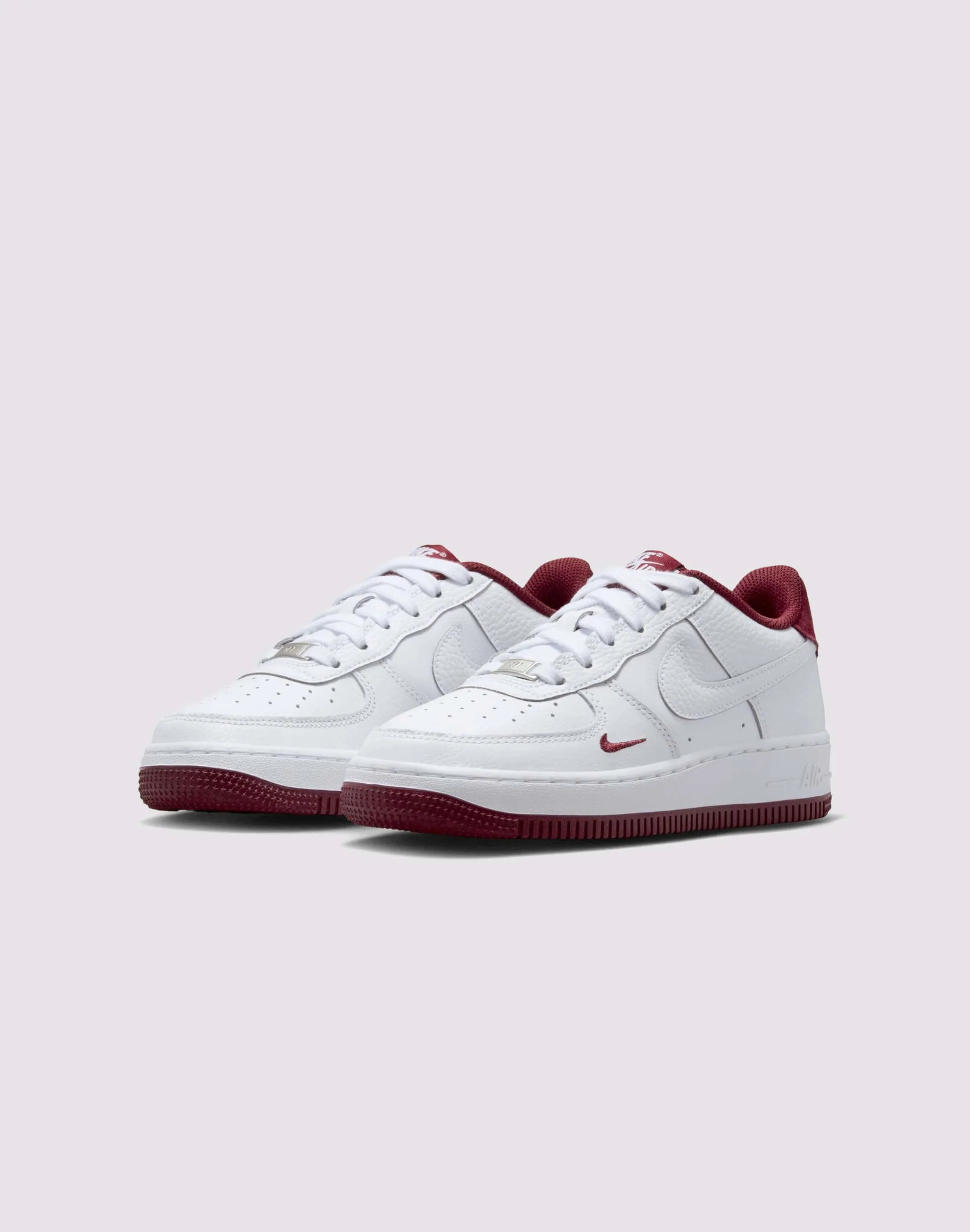 Nike Air Force 1 Grade School Boys'&nbsp;"White/Team Red" Premium cushioning