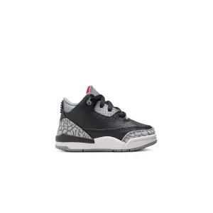 High Top Comfort Dynamic Control Toddlers Air Jordan 3 Retro 'Black Cement'