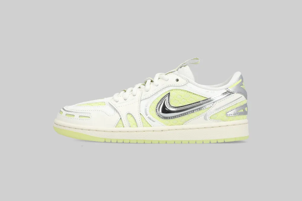 360 Degree Breathability Women's Air Jordan 1 Low Method of Make V3 'Sail and Luminous Green'