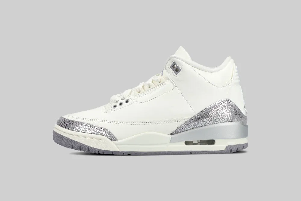 Pro Footwork Women's Air Jordan 3 Retro 'Sail and Cement Grey' - CK9246-100