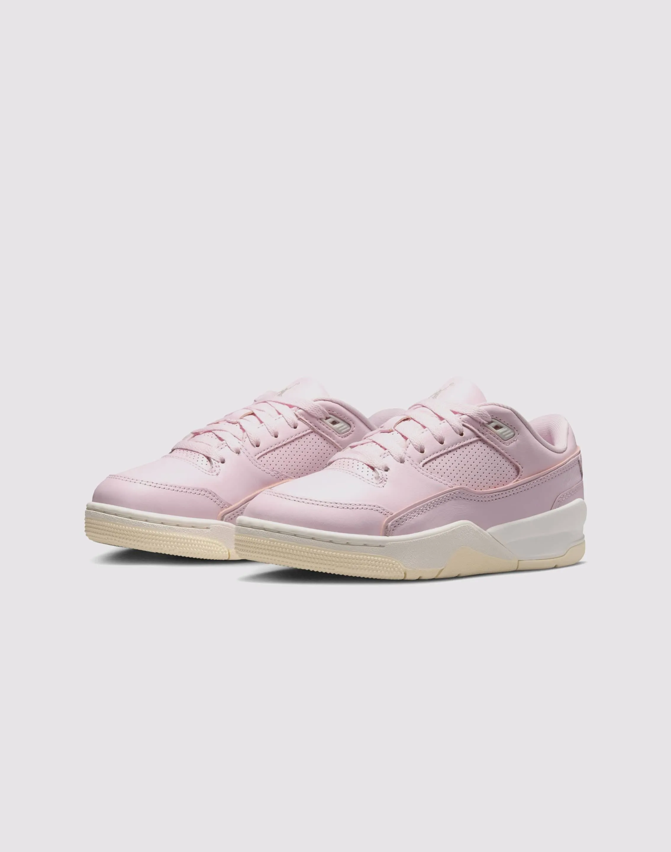 Nike Flight Court Grade School Girls' "Pink Foam/Sail/Muslin" Breathable mesh panel Shock Resistance
