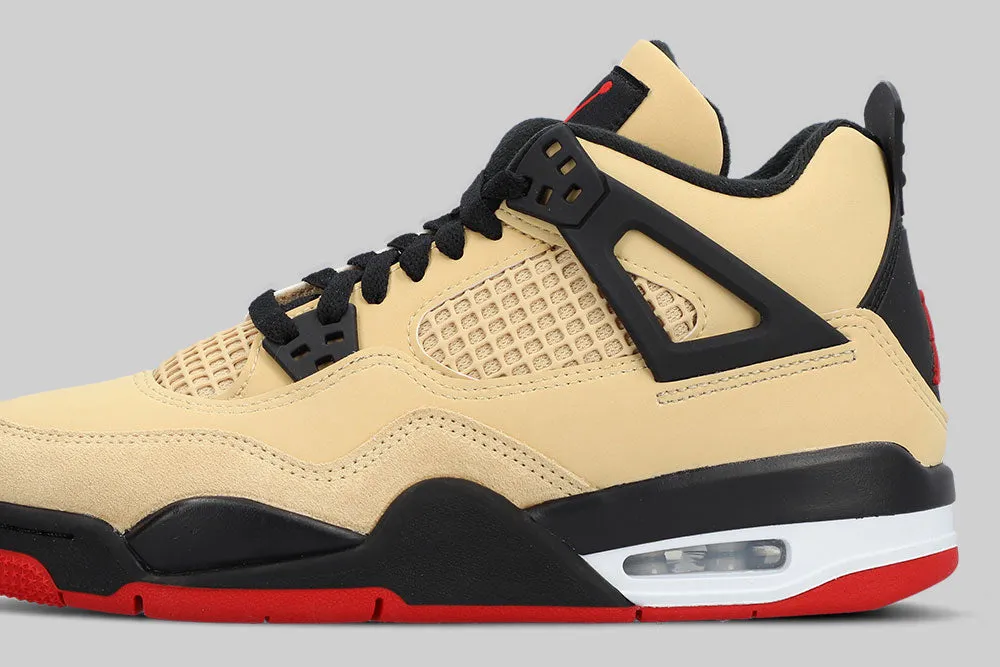 Air Jordan 4 Retro 'Sesame and Black' (GS) Durable Play Style Full Court