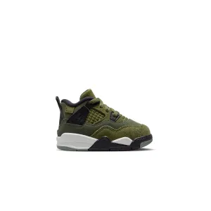 Toddlers' Air Jordan 4 Retro SE Craft 'Medium Olive' Training Run Low Impact