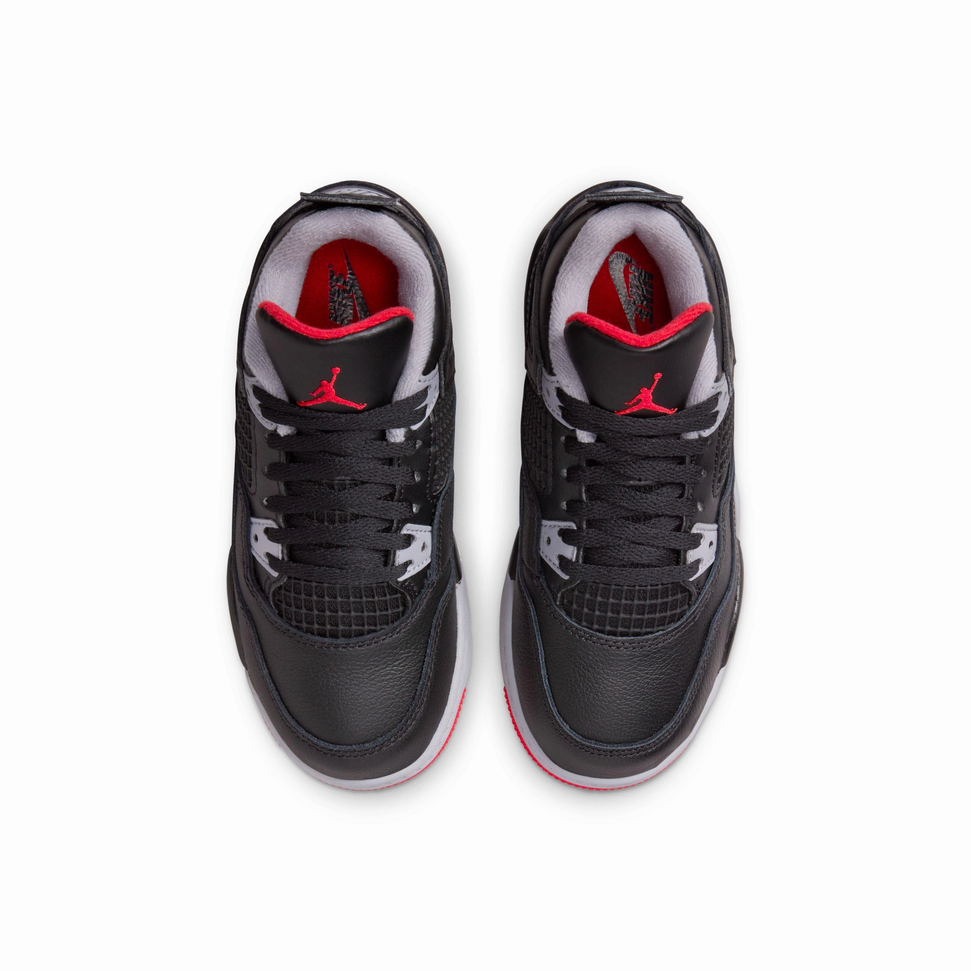 Kids Air Jordan 4 Retro 'Bred Reimagined' Total Game Grip Stable Footing