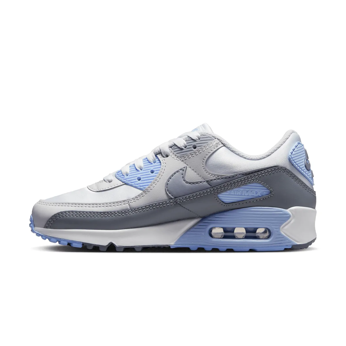 Anti Slip Lacing Wmns Air Max 90 'Grey Light Blue'