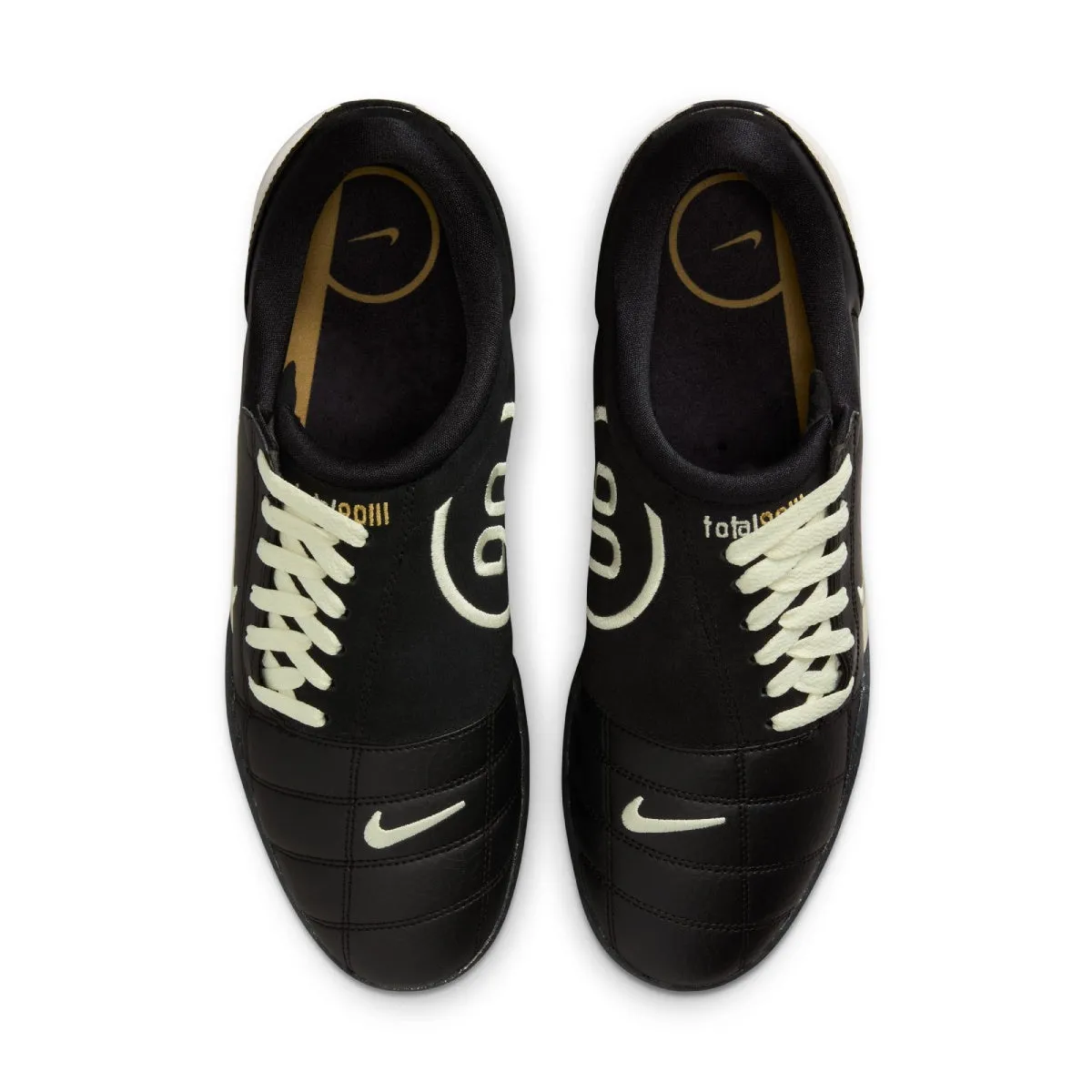 Total 90 'Black Metallic Gold' Everyday Sneakers Slip On Mechanism
