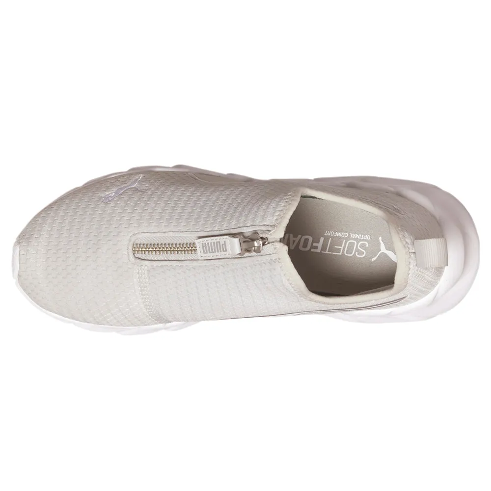 stripe - design shoes Abrasion resistant Weave Zip Slip On Training Shoes