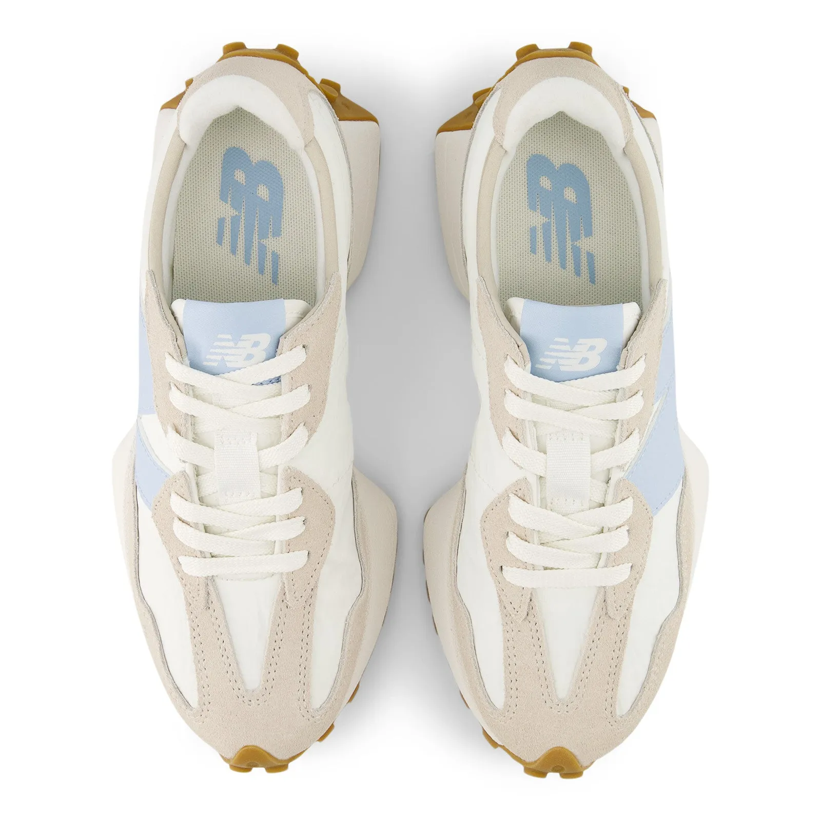 Cushioned performance Wmns 327 'Sea Salt Light Chrome Blue'