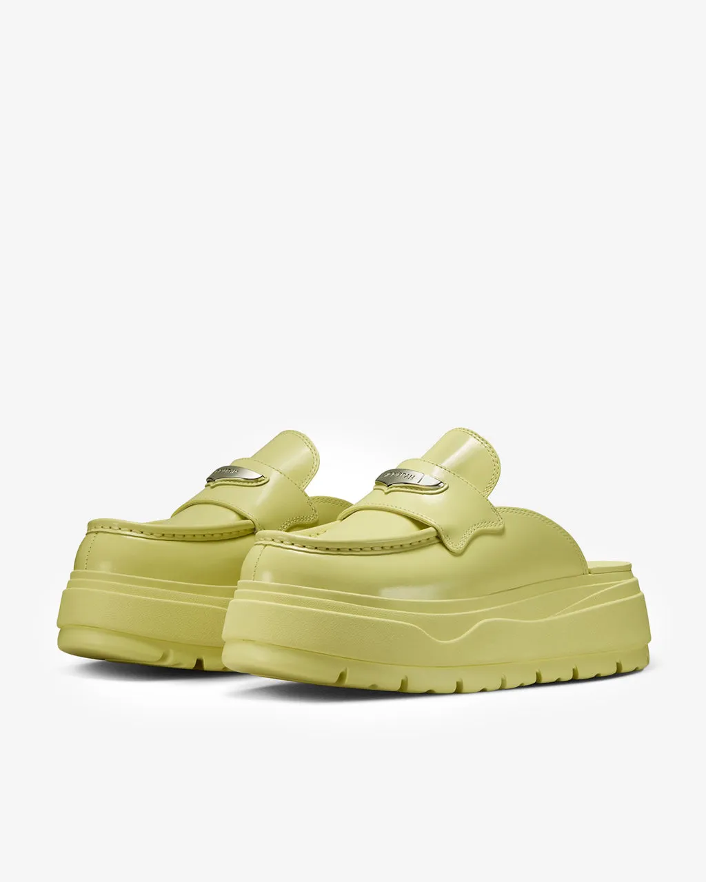 WMNS Air Jordan Mule 'Luminous Green/Metallic Silver' EVA Composite Cushion