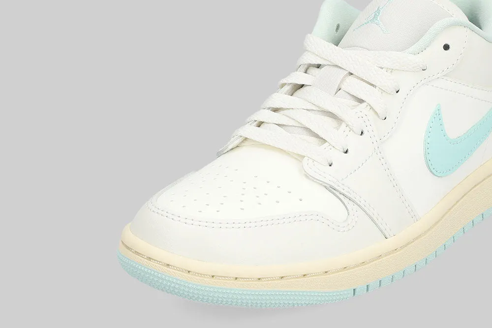 Women's Air Jordan 1 Low 'Sail Igloo' Responsive Foam Cushioning Micro Grip Texture