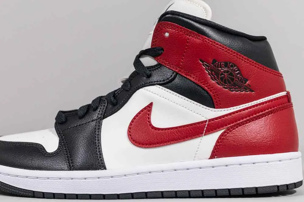 Women's Air Jordan 1 Mid 'Black Toe' Sneaker Brands