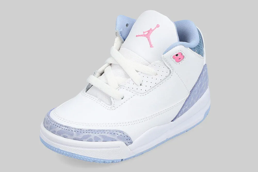 Women's Air Jordan 3 'White and Cobalt Bliss' (TD) Dual Density Midsole