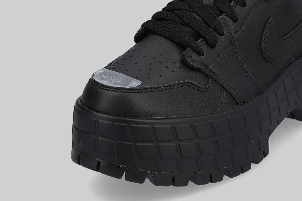 Multi Layer Midsole Design Women's Jordan 1 Low Brooklyn 'Triple Black'