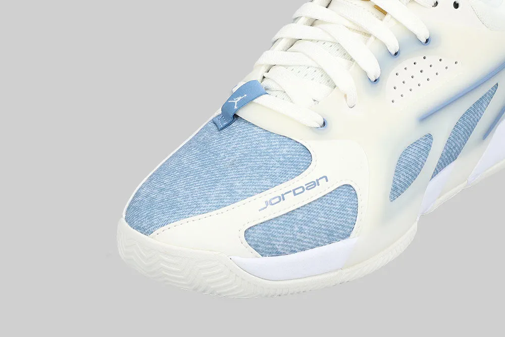 Women's Jordan Heir Series 'Denim and Gold' Sky Rise Elastic Gaiter Collar