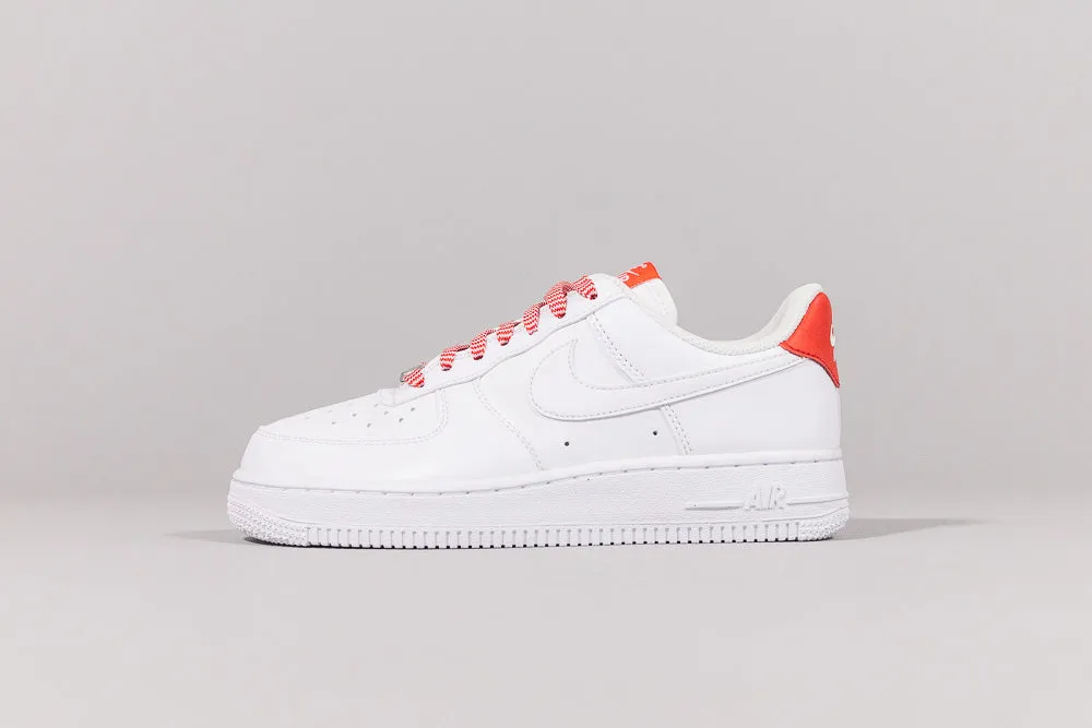 Women's Nike Air Force 1 '07 'White and Red' Compact Comfort Compression Molded Sole