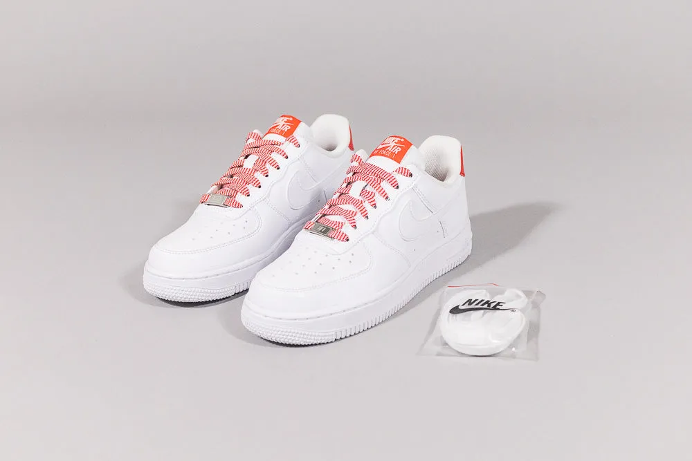 Secure Design Women's Nike Air Force 1 '07 'White and Red'