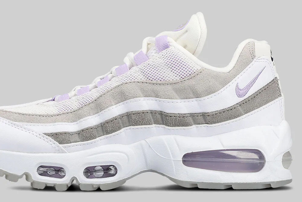 Shock   Resistant Neutral Stability Control Women's Nike Air Max 95 OG Big Bubble 'White and Hydrangeas'