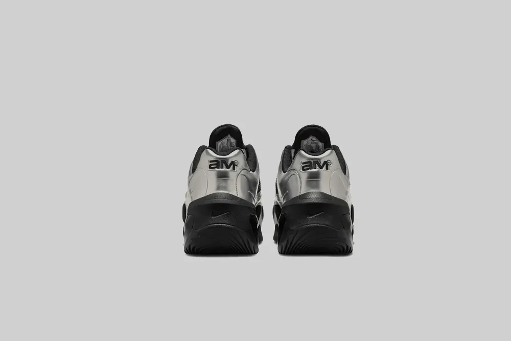 Women's Nike Air Max Muse 'Black and Metallic Silver' Light Framework Arch Support Construction