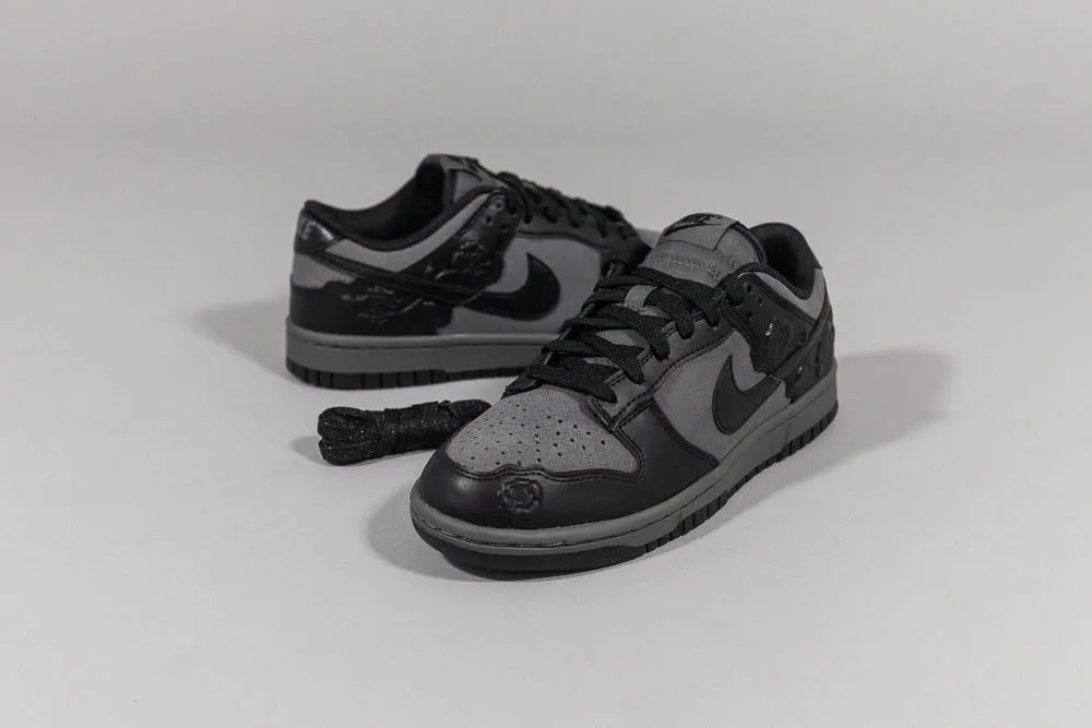 Antimicrobial Women's Nike Dunk Low 'Black Roses'